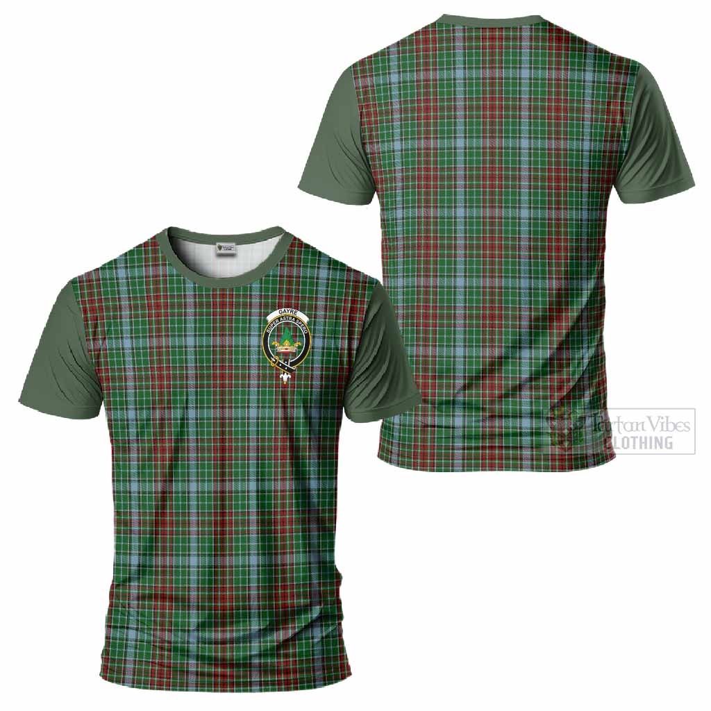 Gayre Tartan Accent T-Shirt with Family Crest