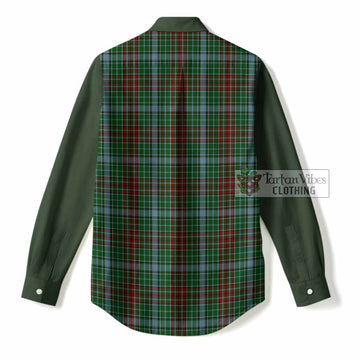 Gayre Tartan Accent Women Casual Shirt with Family Crest