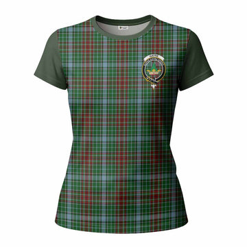 Gayre Tartan Accent Women T shirt with Family Crest