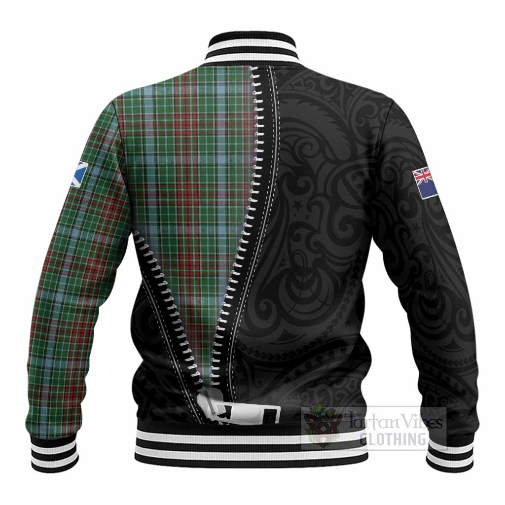 Gayre Tartan Baseball Jacket New Zealand Pattern Unique Zipper Stylized