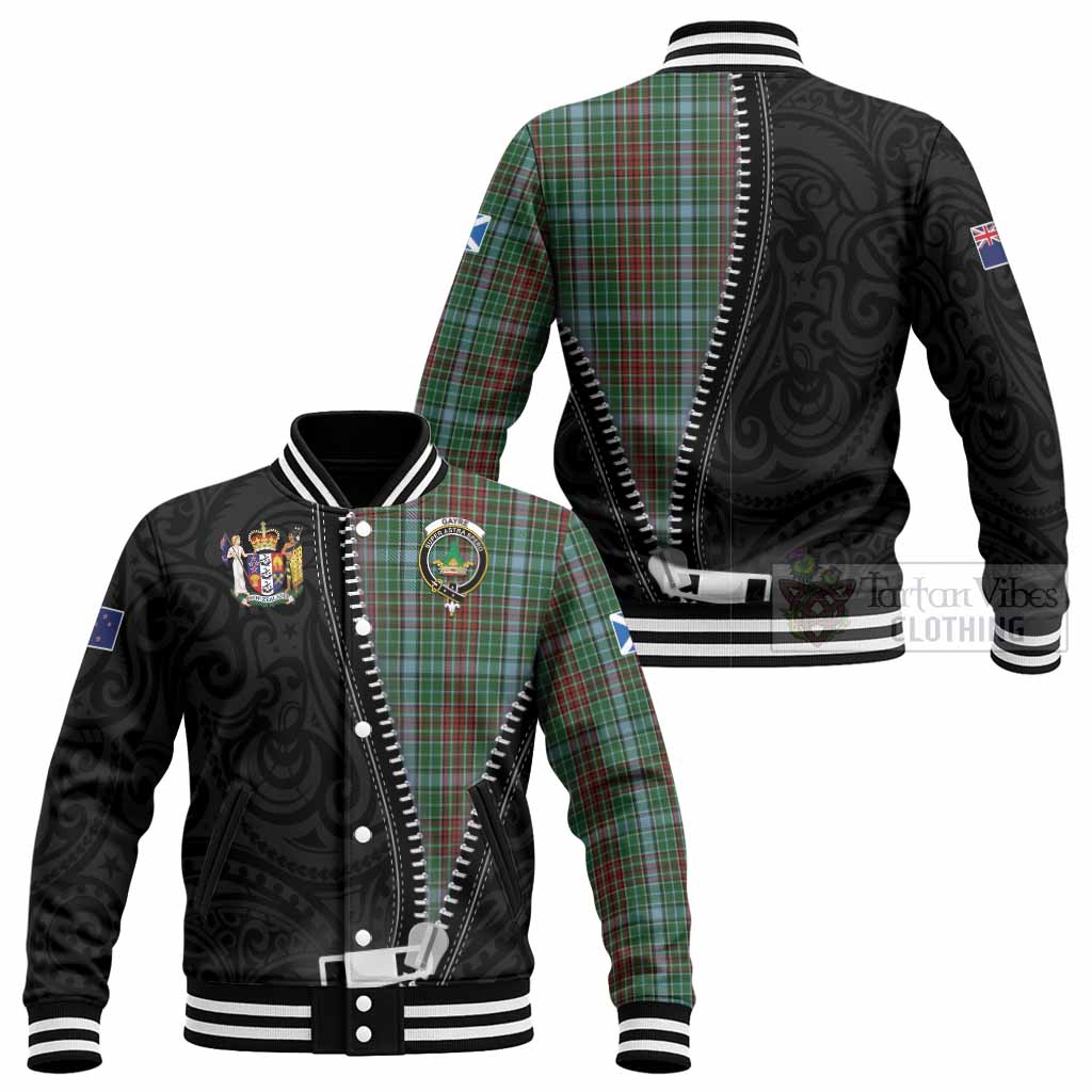 Gayre Tartan Baseball Jacket New Zealand Pattern Unique Zipper Stylized