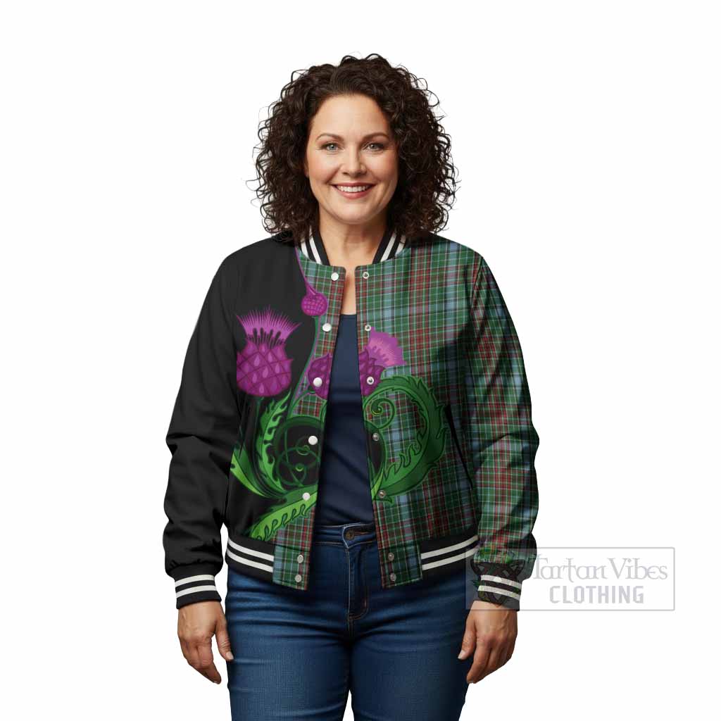 Gayre Tartan Baseball Jacket Traditional Scottish Thistle