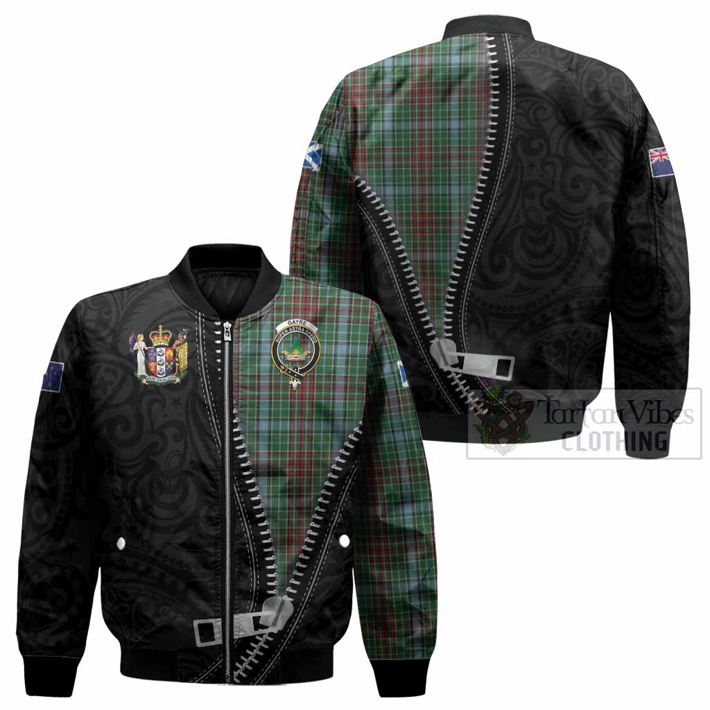 Gayre Tartan Bomber Jacket New Zealand Pattern Unique Zipper Stylized