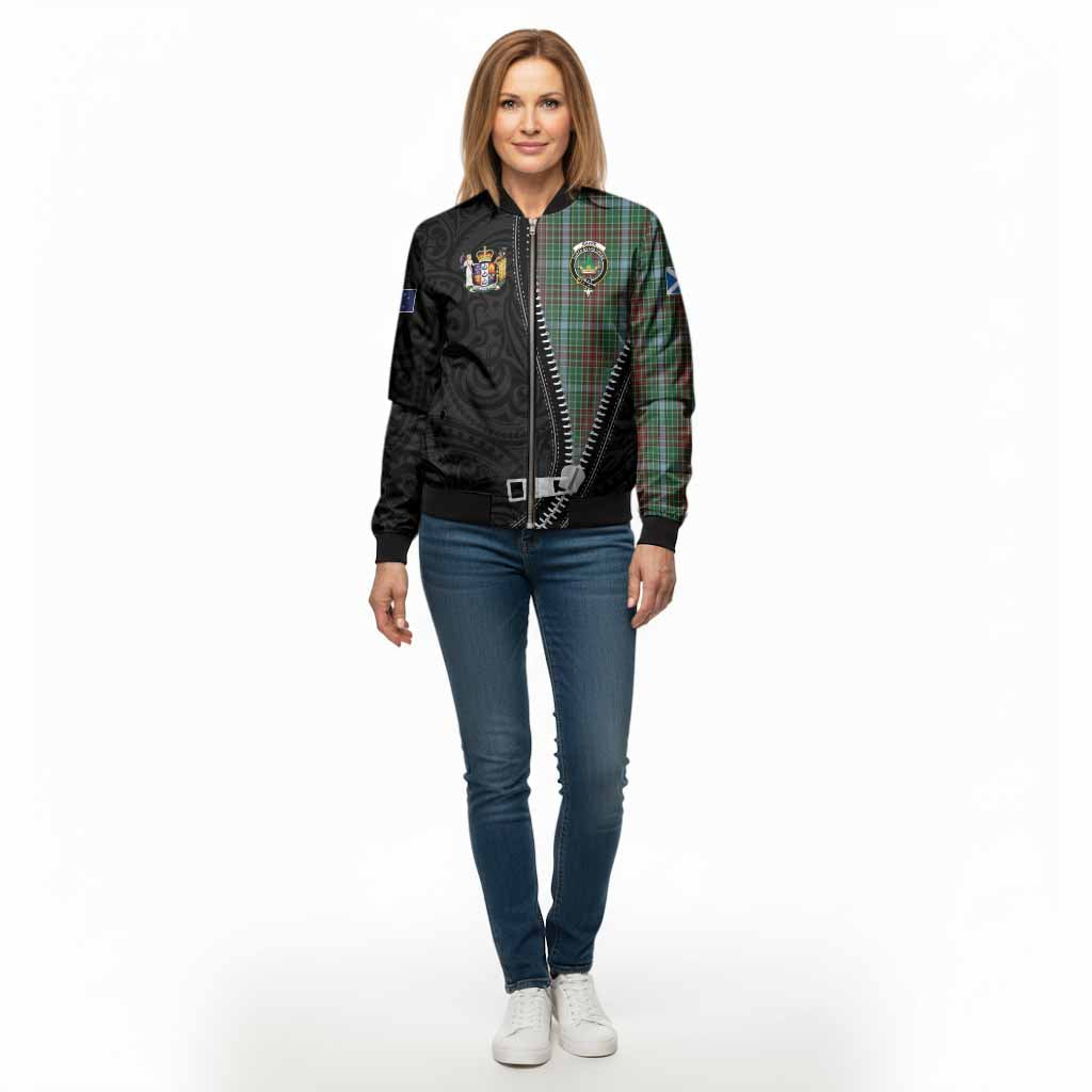 Gayre Tartan Bomber Jacket New Zealand Pattern Unique Zipper Stylized