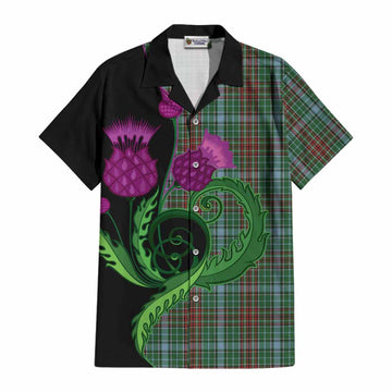 Gayre Tartan Cotton Hawaiian Shirt Traditional Scottish Thistle