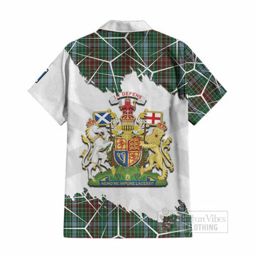 Gayre Tartan Cotton Hawaiian Shirt with Family Crest and Lion Rampant Grunge Style