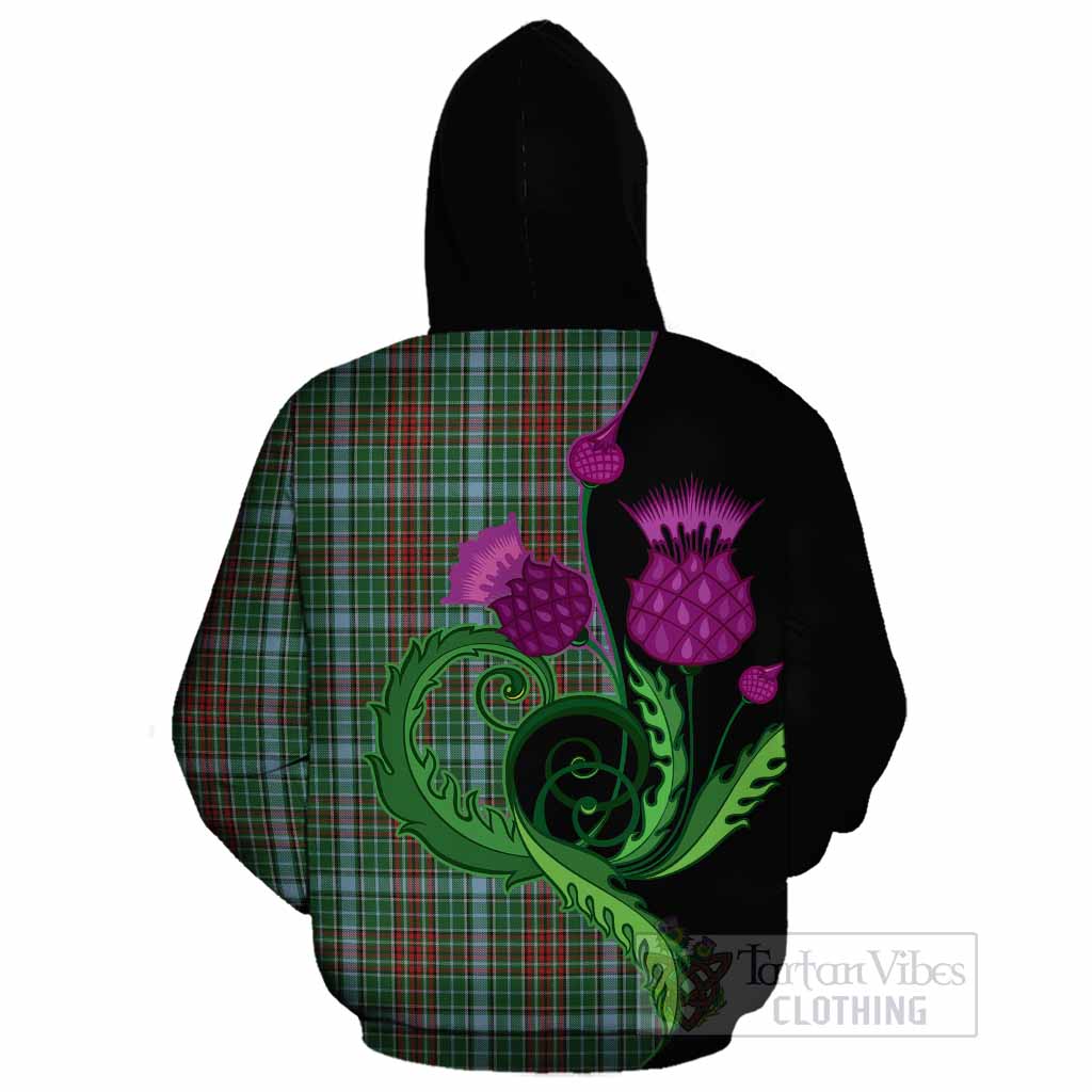 Gayre Tartan Cotton Hoodie Traditional Scottish Thistle
