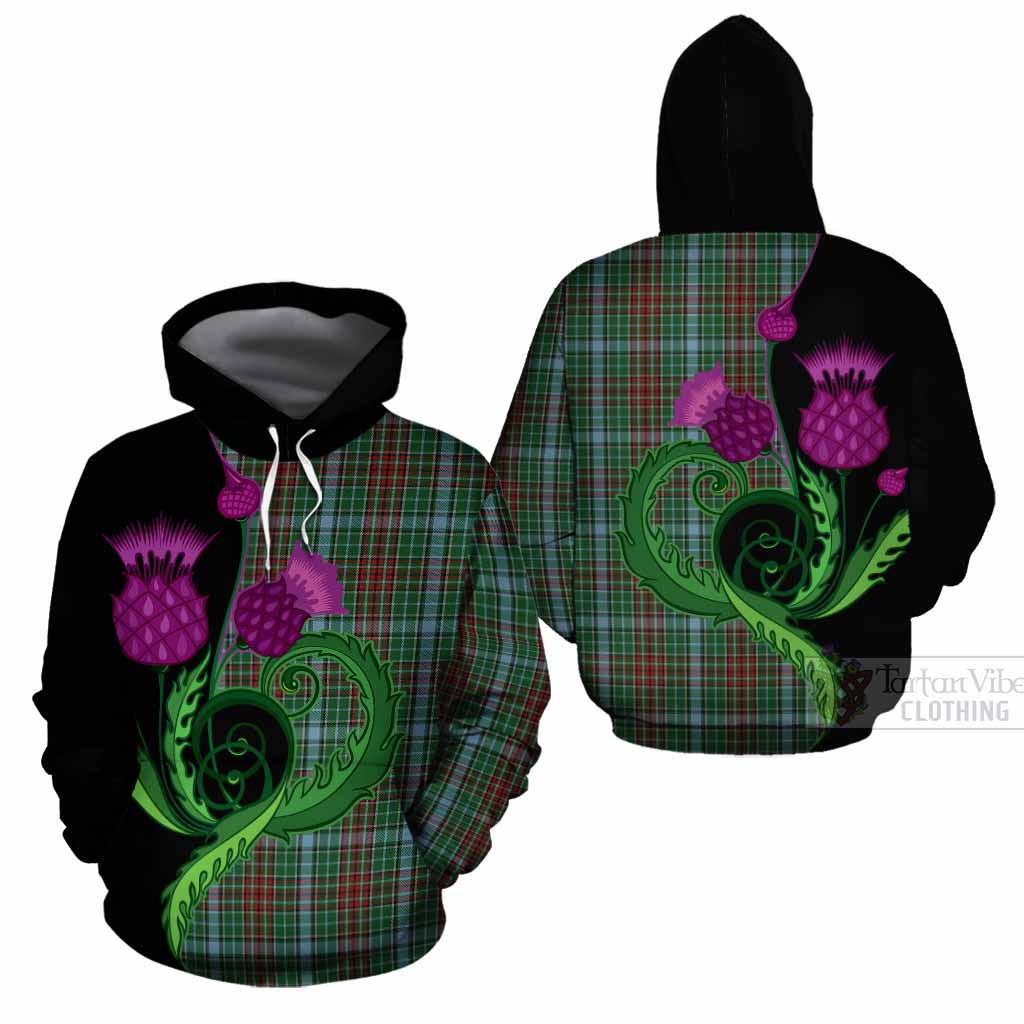 Gayre Tartan Cotton Hoodie Traditional Scottish Thistle