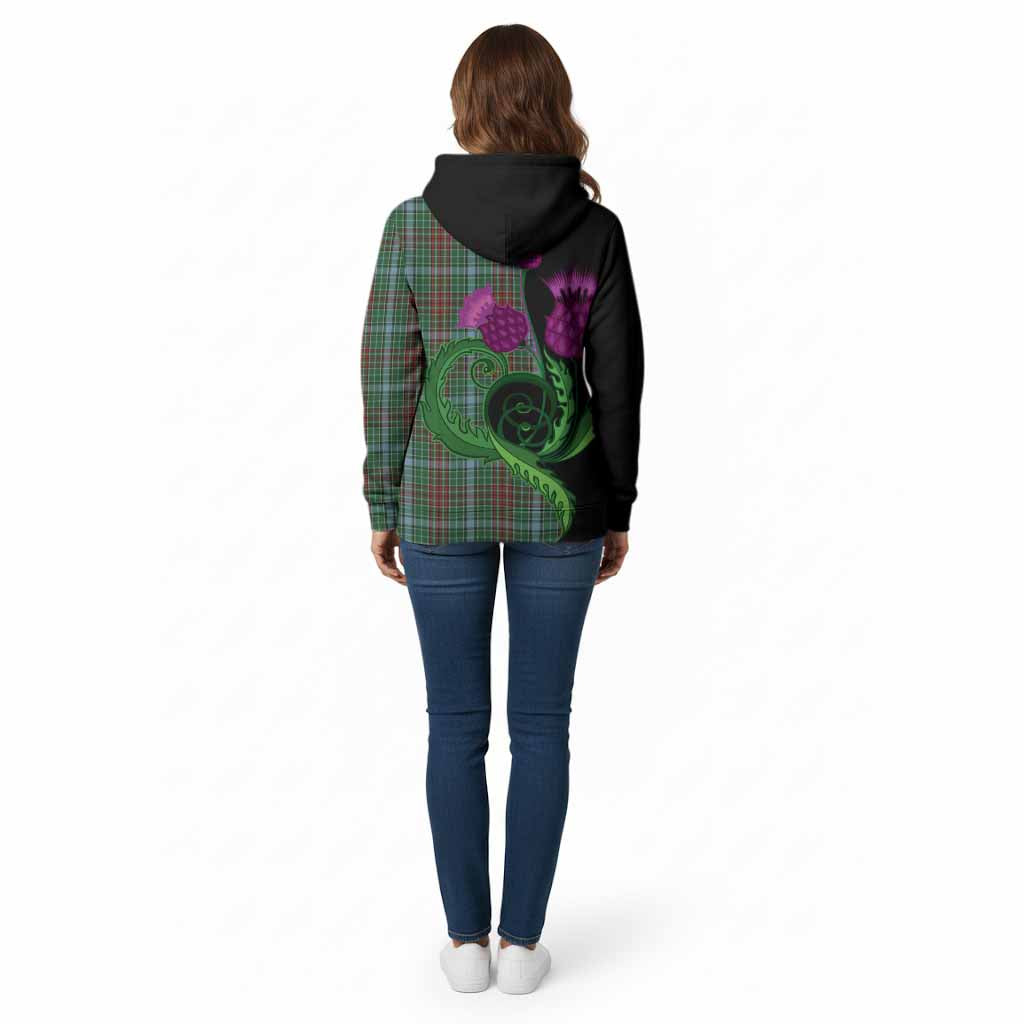 Gayre Tartan Cotton Hoodie Traditional Scottish Thistle
