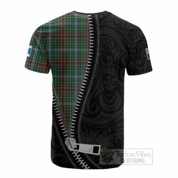 Gayre Tartan Cotton T-shirt New Zealand Pattern Unique Zipper Stylized
