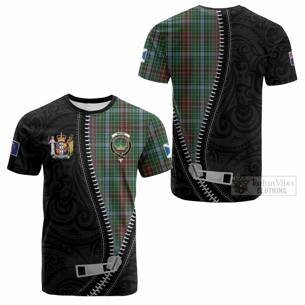 Gayre Tartan Cotton T-shirt New Zealand Pattern Unique Zipper Stylized