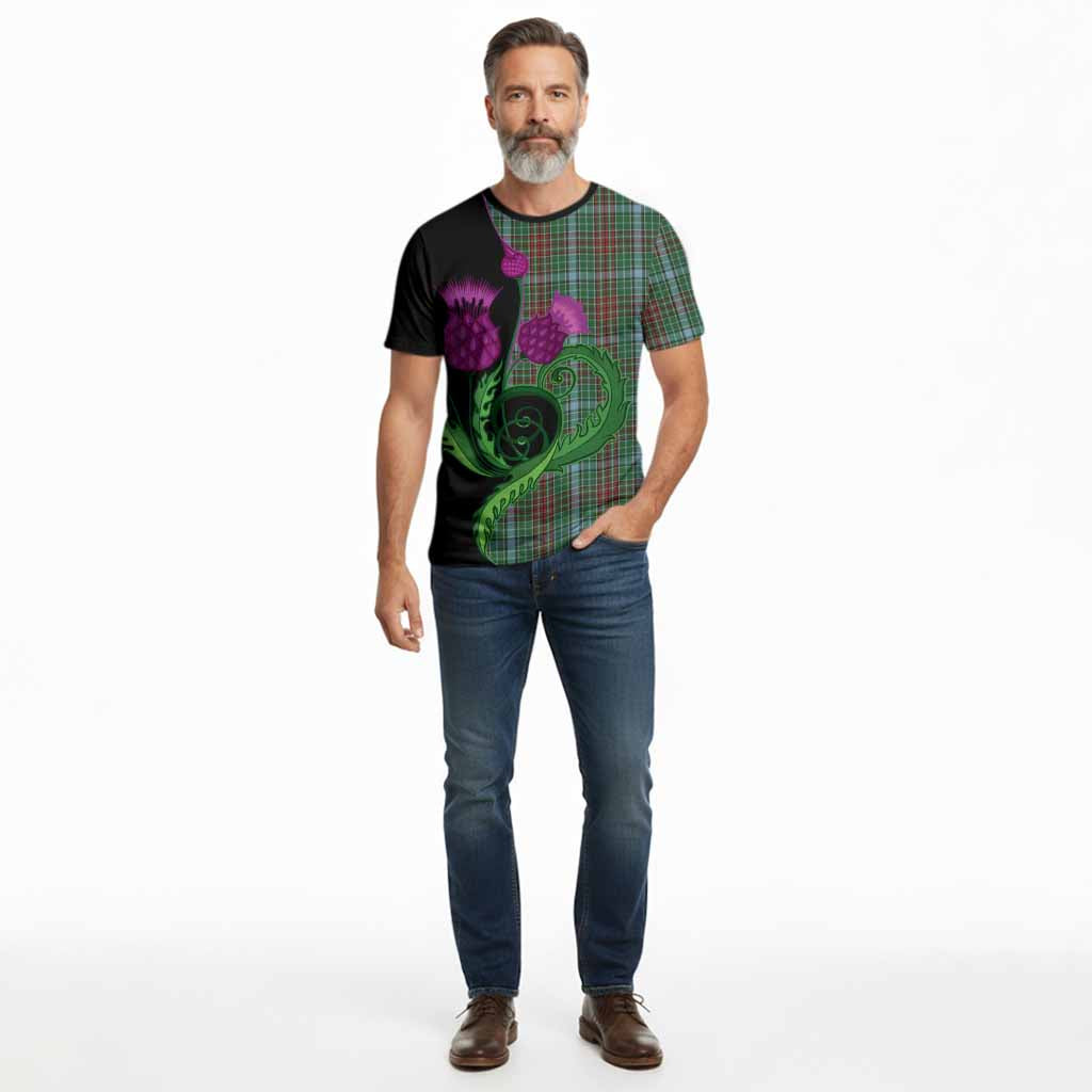 Gayre Tartan Cotton T-shirt Traditional Scottish Thistle