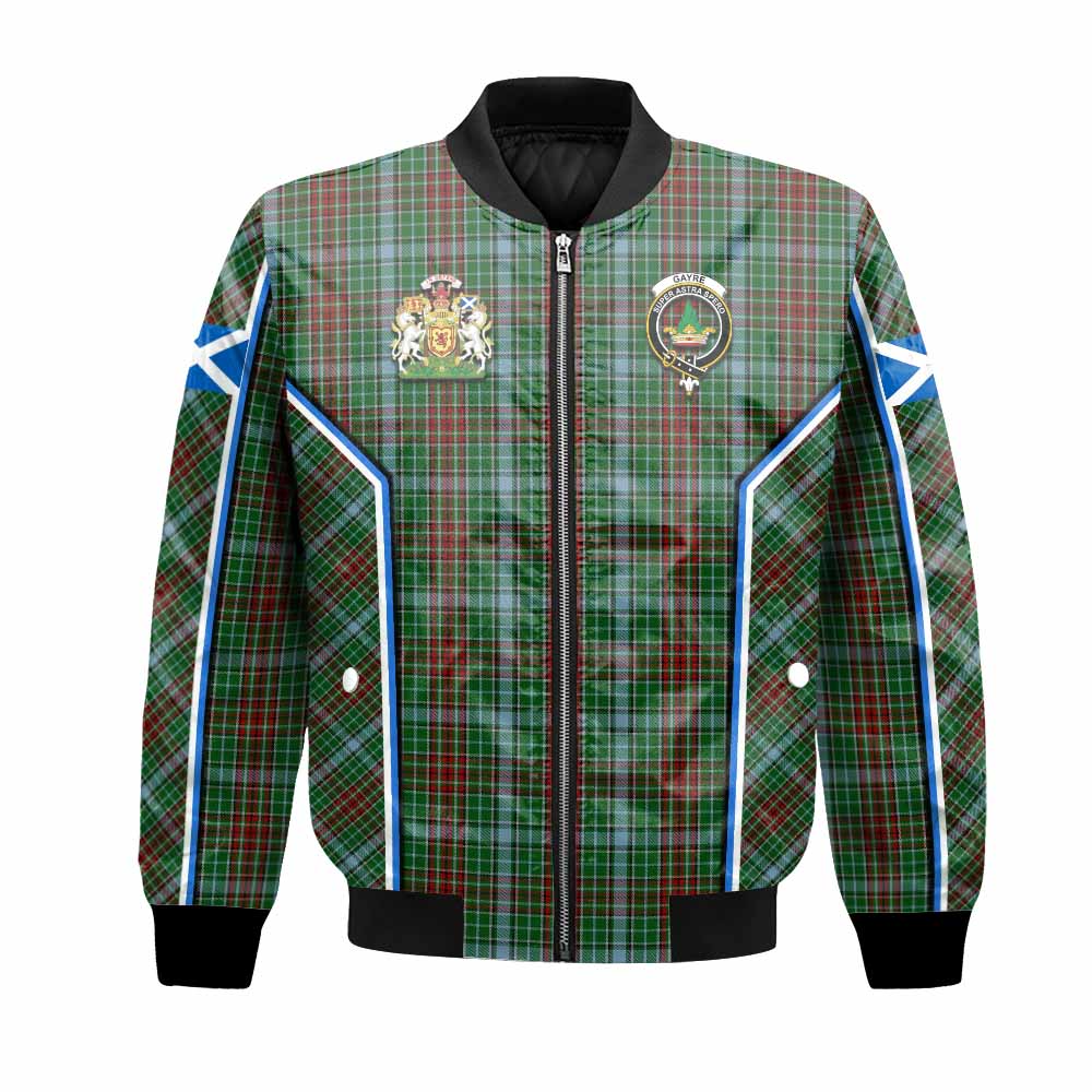Gayre Tartan Crest Bomber Jacket Scotland Coat of Arm Flag Style - Tartan Vibes Clothing