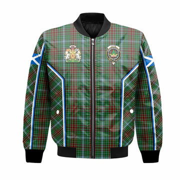 Gayre Tartan Crest Bomber Jacket Scotland Coat of Arm Flag Style