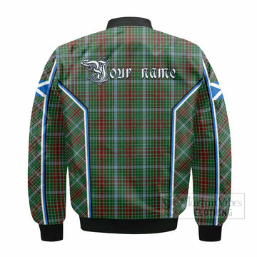 Gayre Tartan Crest Bomber Jacket Scotland Coat of Arm Flag Style