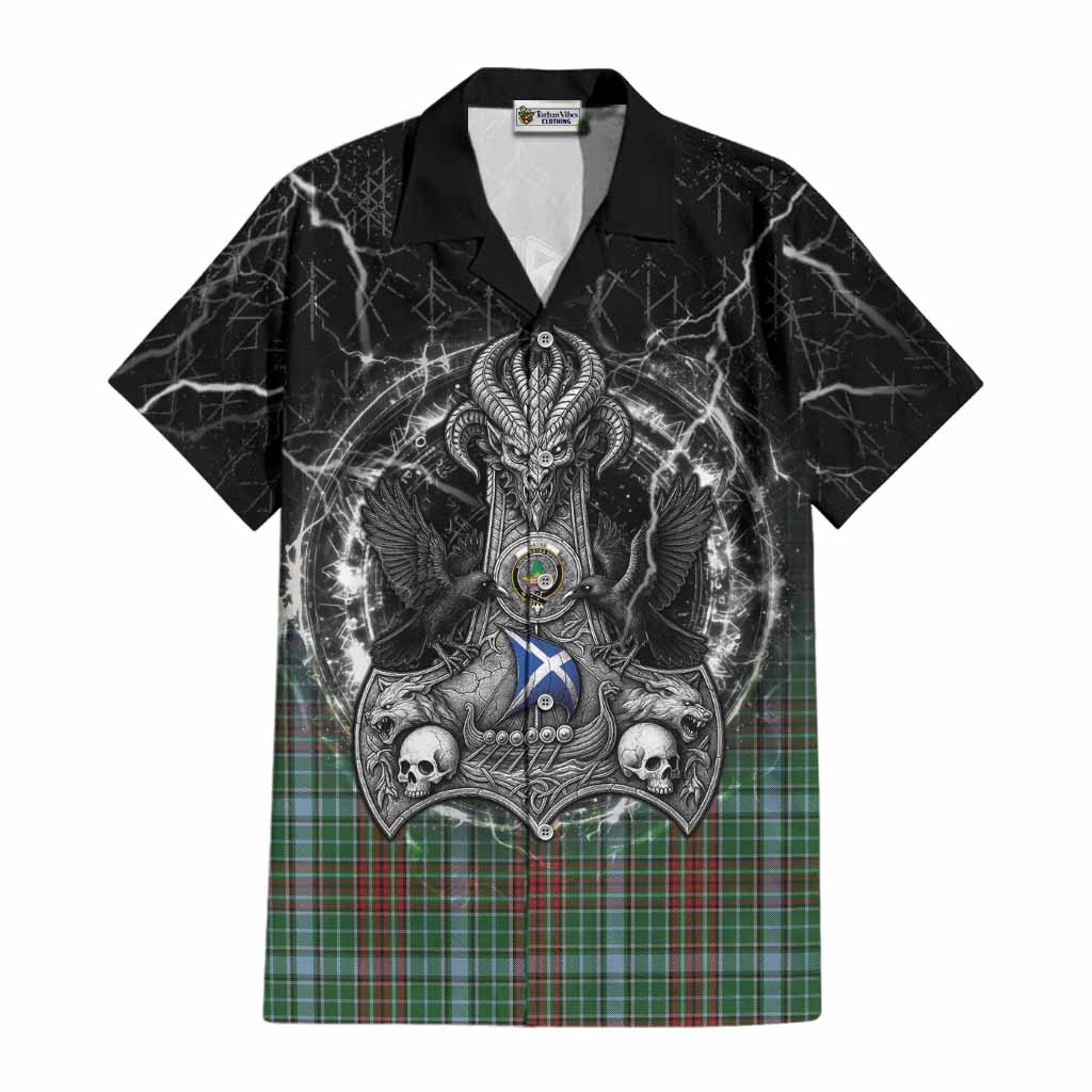 Gayre Tartan Crest Cotton Hawaiian Shirt Celtic Odin's Raven Legacy