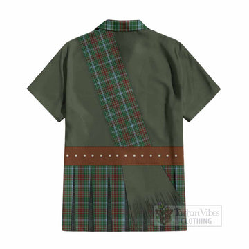 Gayre Tartan Crest Cotton Hawaiian Shirt Kilt Costume Style