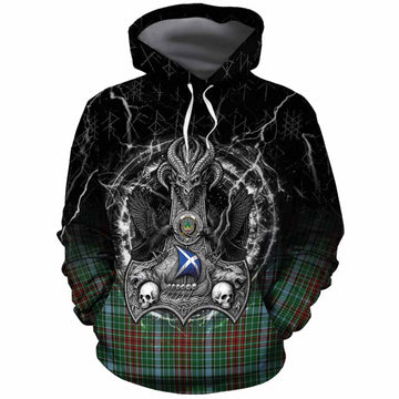Gayre Tartan Crest Cotton Hoodie Celtic Odin's Raven Legacy
