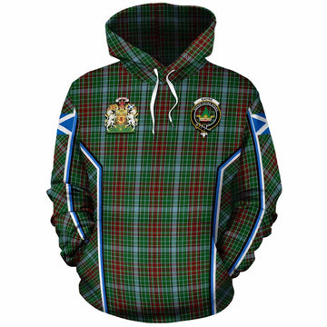 Gayre Tartan Crest Cotton Hoodie Scotland Coat of Arm Flag Style