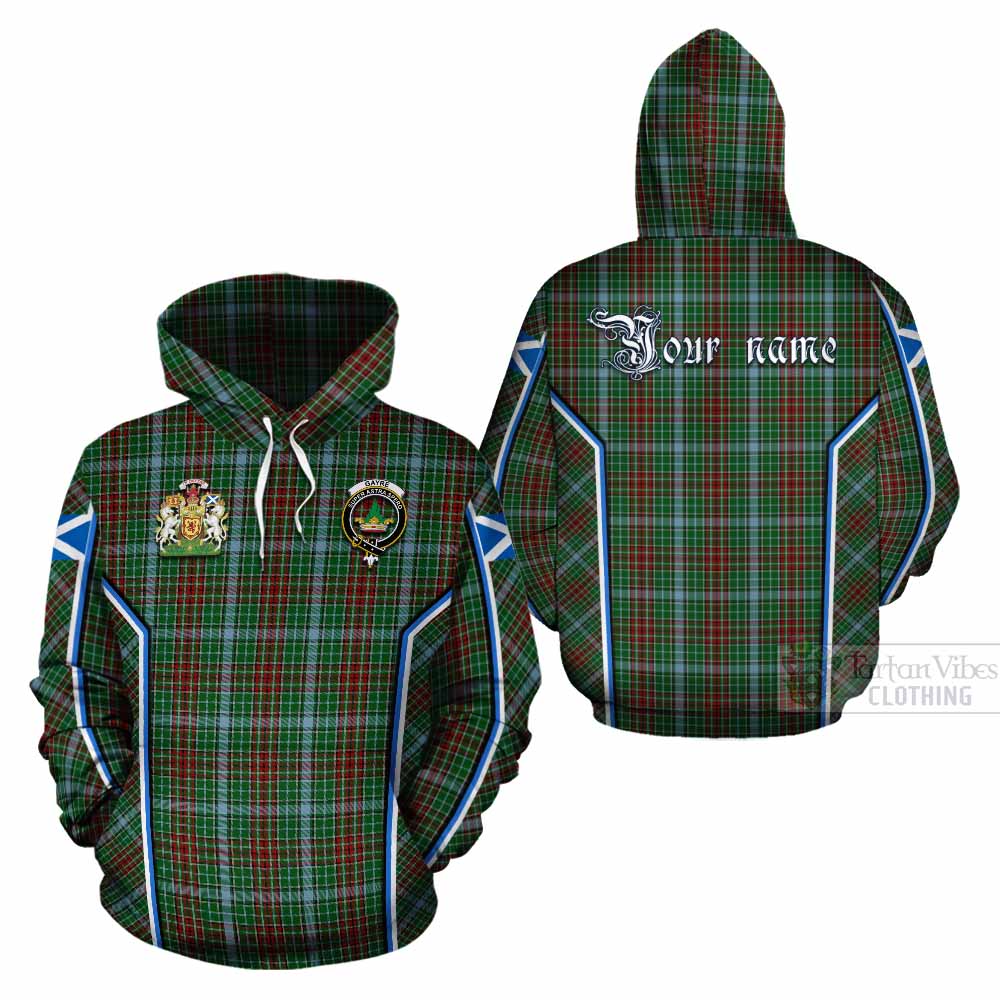 Gayre Tartan Crest Cotton Hoodie Scotland Coat of Arm Flag Style - Tartan Vibes Clothing