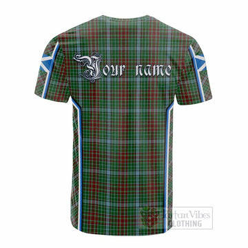 Gayre Tartan Crest Cotton T-shirt Scotland Coat of Arm Flag Style