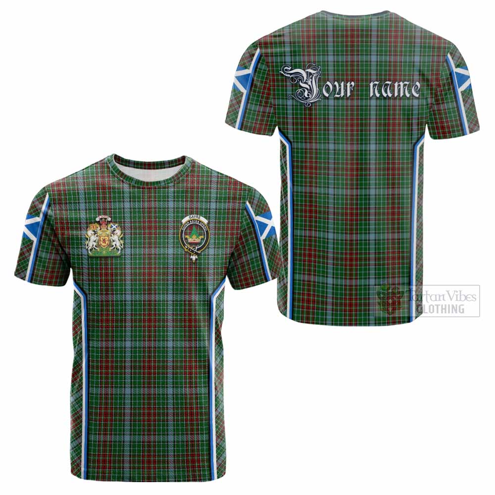 Gayre Tartan Crest Cotton T-shirt Scotland Coat of Arm Flag Style - Tartan Vibes Clothing