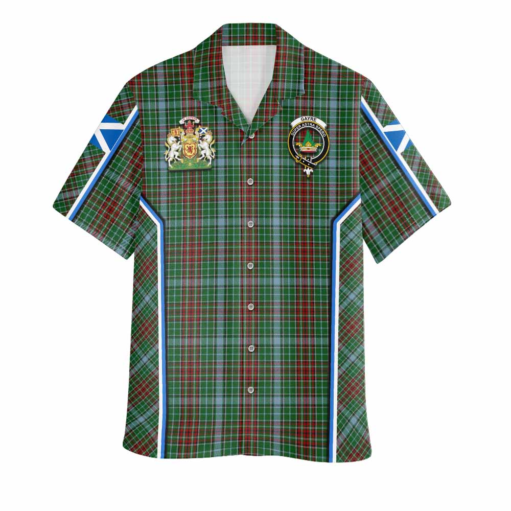 Gayre Tartan Crest Hawaiian Shirt Scotland Coat of Arm Flag Style - Tartan Vibes Clothing