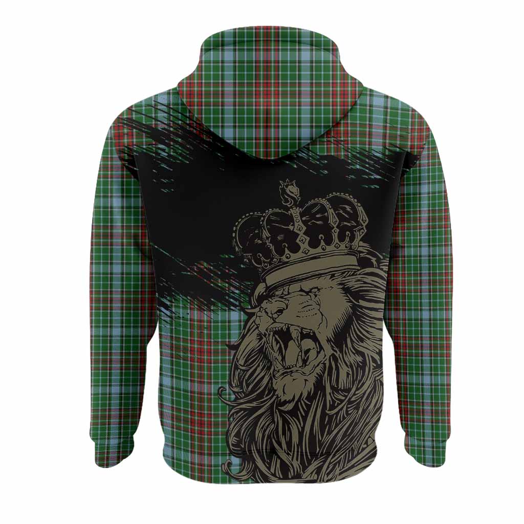 Gayre Tartan Crest Hoodie Crowned Lion Heritage Style