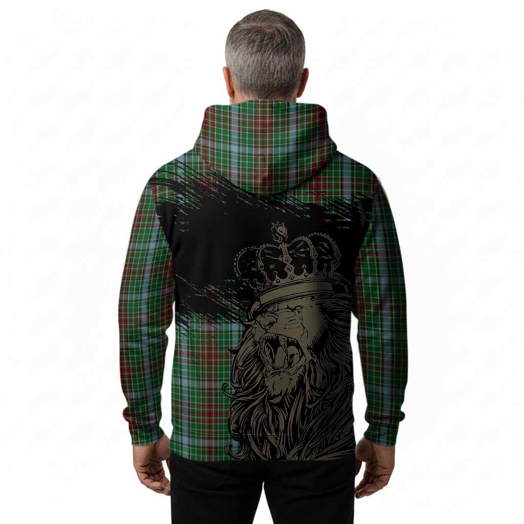 Gayre Tartan Crest Hoodie Crowned Lion Heritage Style