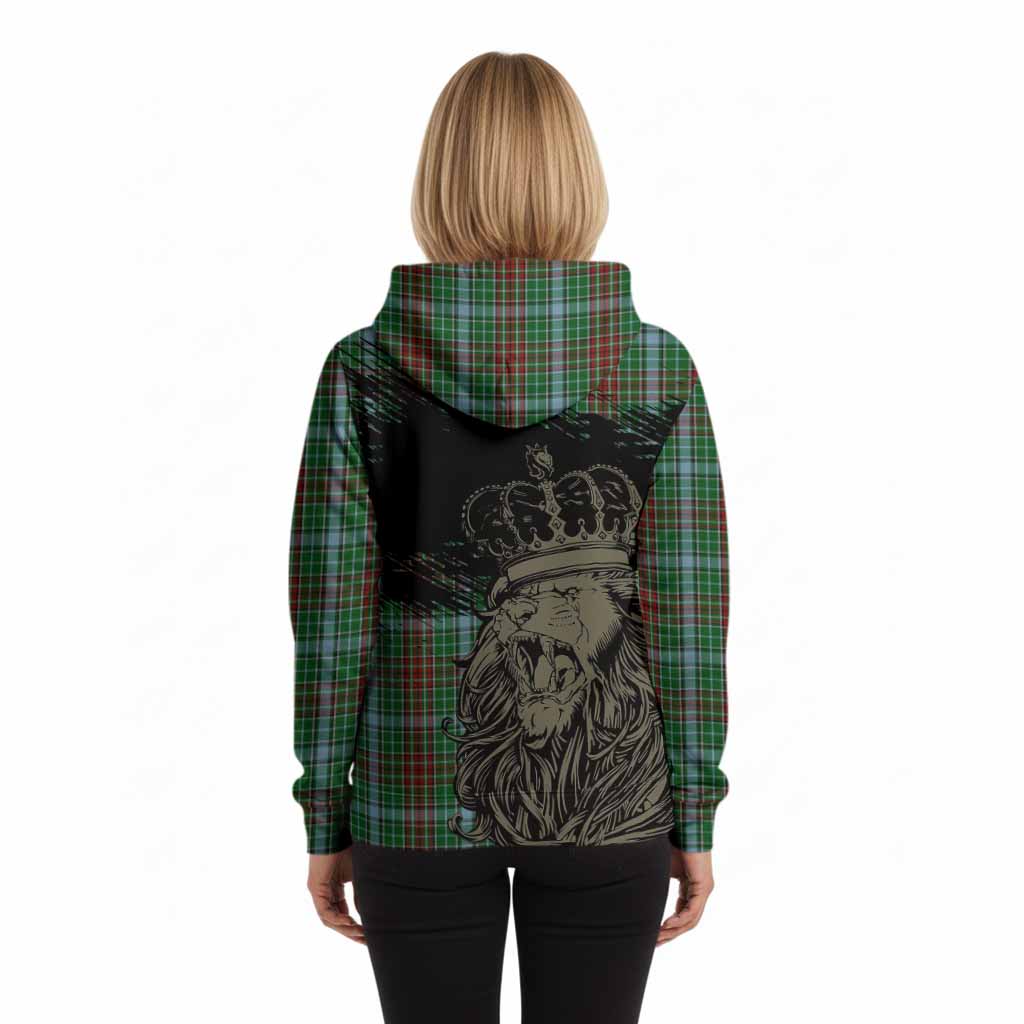 Gayre Tartan Crest Hoodie Crowned Lion Heritage Style
