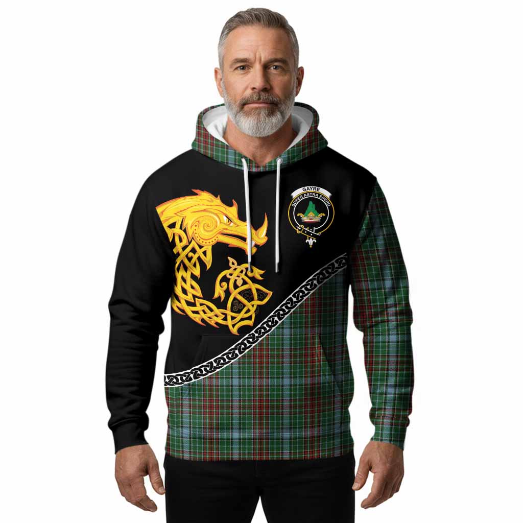 Gayre Tartan Crest Hoodie Legendary Dragon Knot Half Style