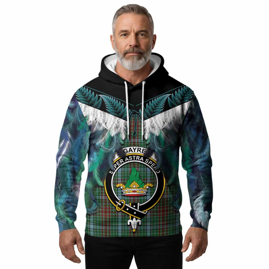 Gayre Tartan Crest Hoodie New Zealand Maori Korowai Cloak