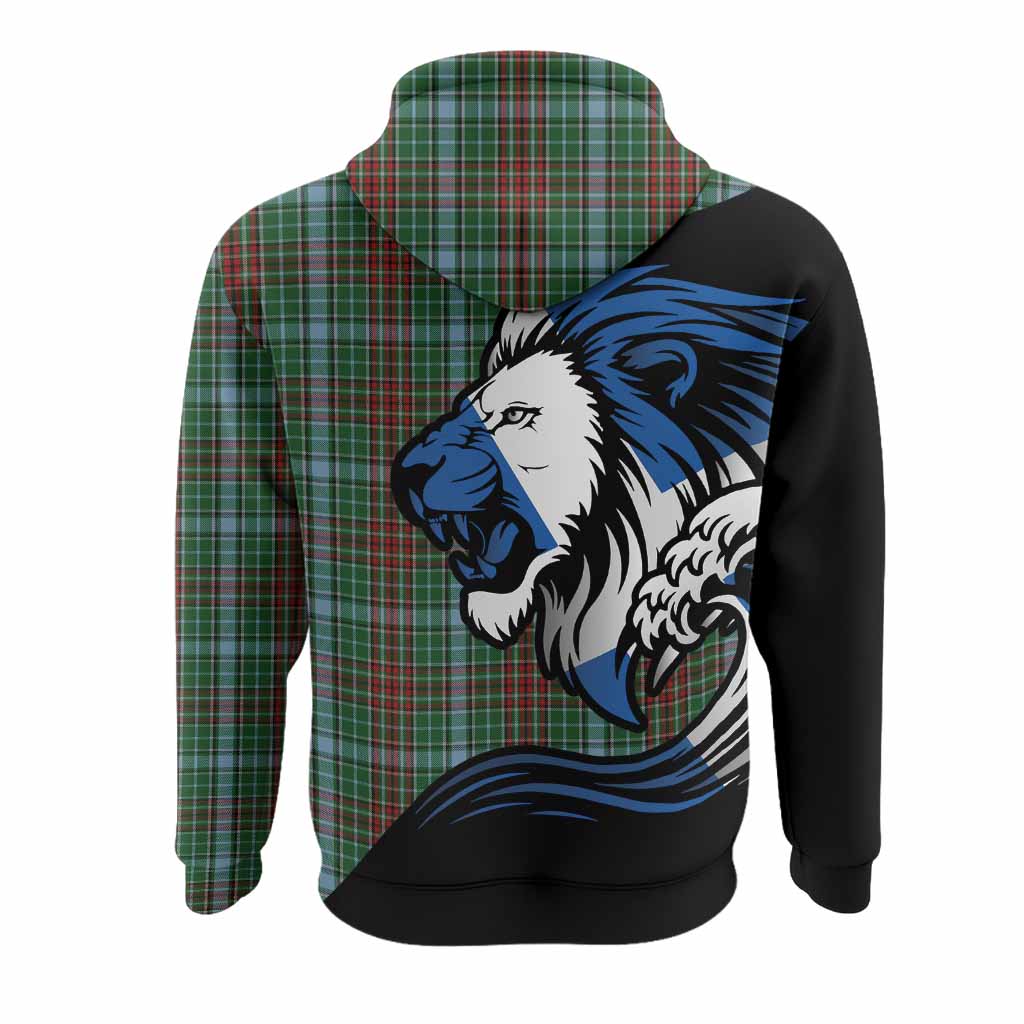 Gayre Tartan Crest Hoodie Scottish Golden Lions Wave Flow