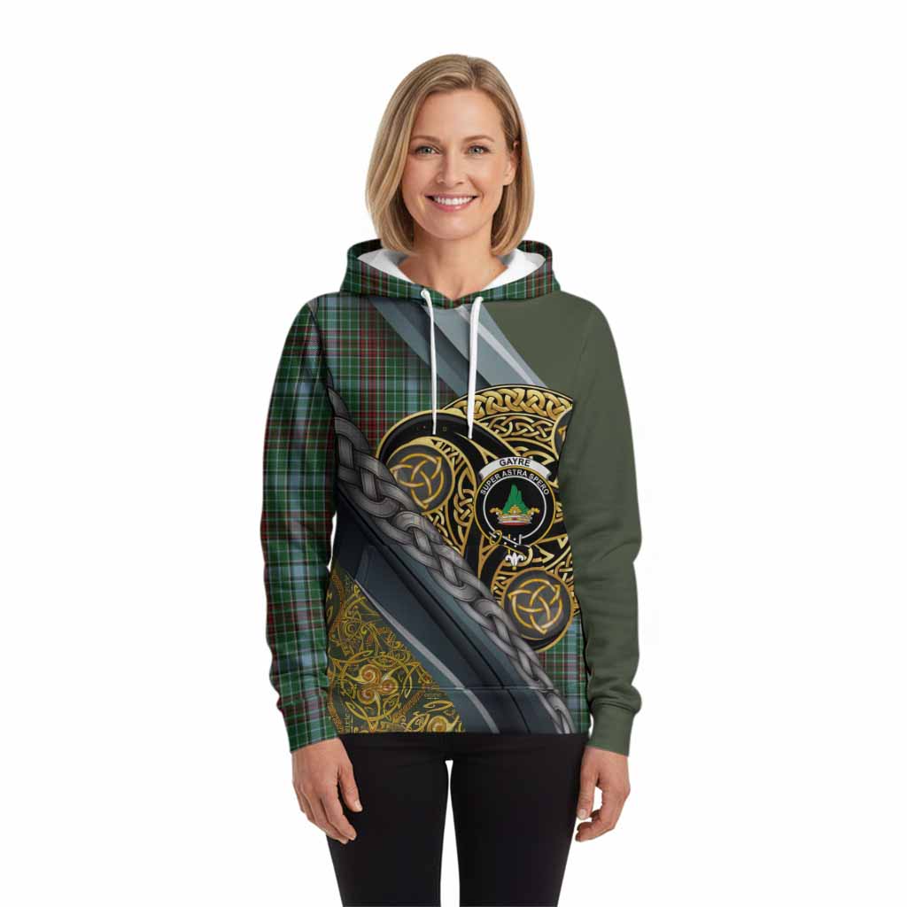 Gayre Tartan Crest Hoodie Scottish Triskele Celtic