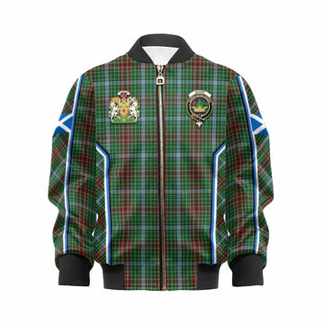 Gayre Tartan Crest Kid Bomber Jacket Scotland Coat of Arm Flag Style - Tartan Vibes Clothing