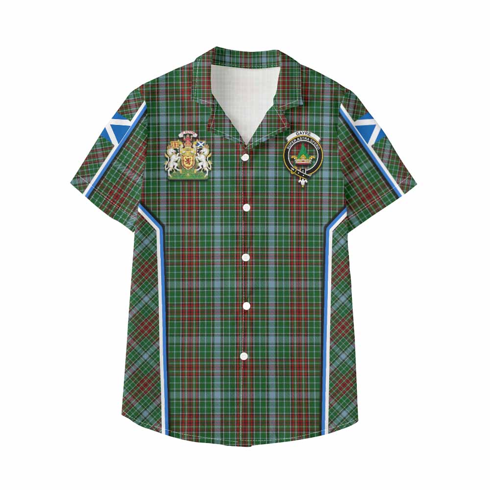 Gayre Tartan Crest Kid Hawaiian Shirt Scotland Coat of Arm Flag Style - Tartan Vibes Clothing