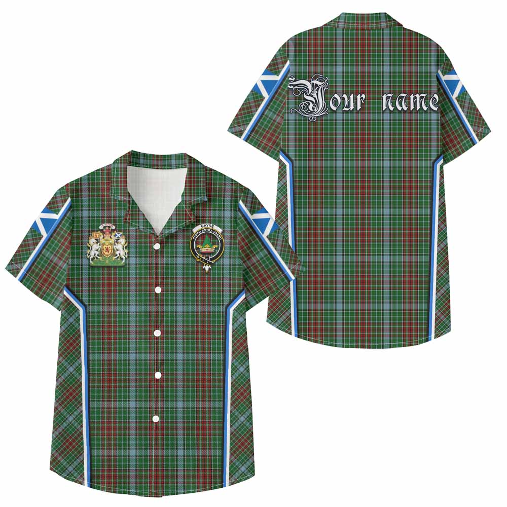 Gayre Tartan Crest Kid Hawaiian Shirt Scotland Coat of Arm Flag Style - Tartan Vibes Clothing