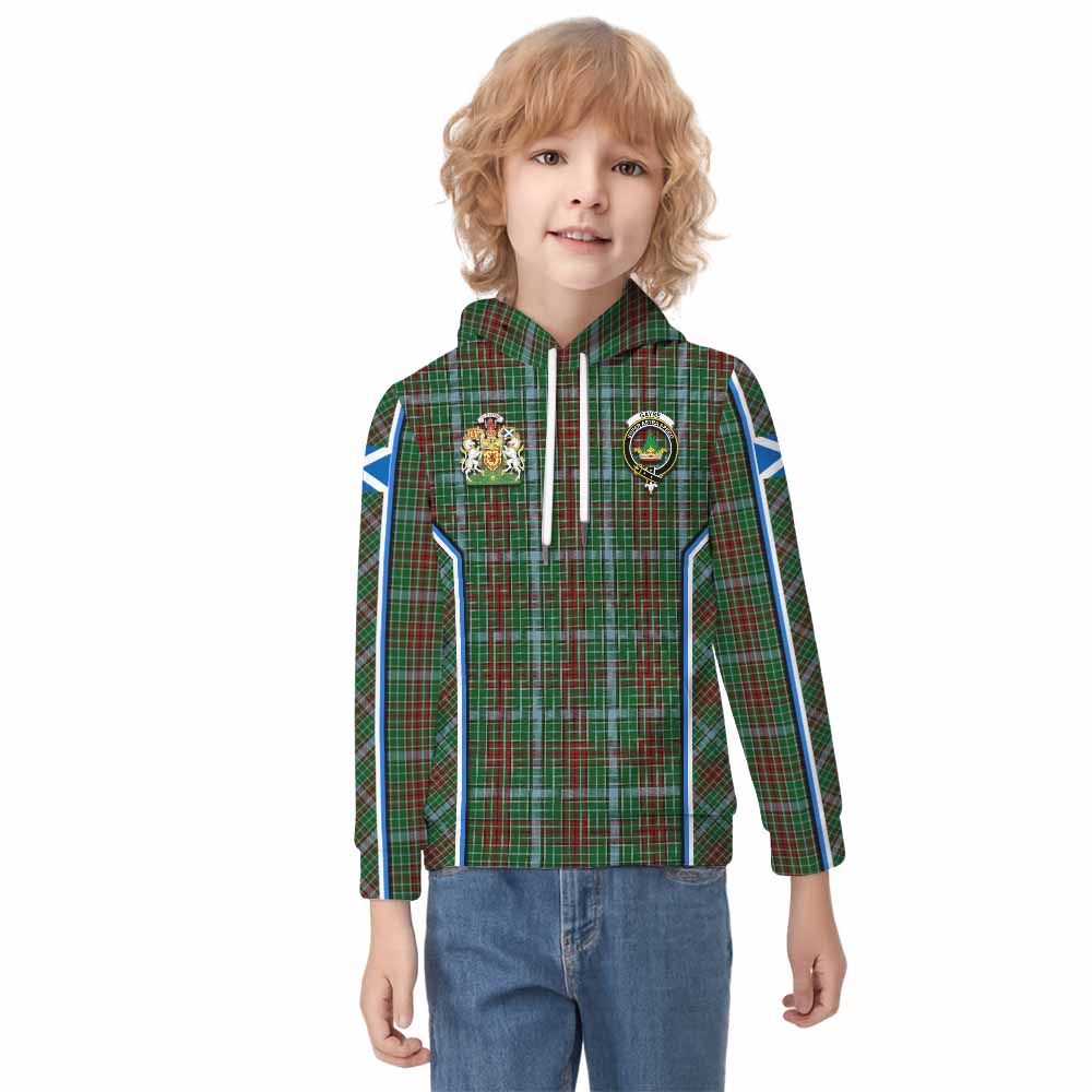 Gayre Tartan Crest Kid Hoodie Scotland Coat of Arm Flag Style - Tartan Vibes Clothing