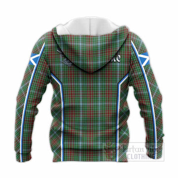 Gayre Tartan Crest Knitted Hoodie Scotland Coat of Arm Flag Style
