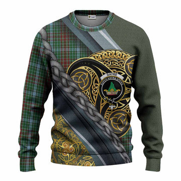 Gayre Tartan Crest Knitted Sweater Scottish Triskele Celtic