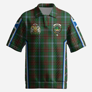 Gayre Tartan Crest Men’s Polo Sweater Top Scotland Coat of Arm Flag Style