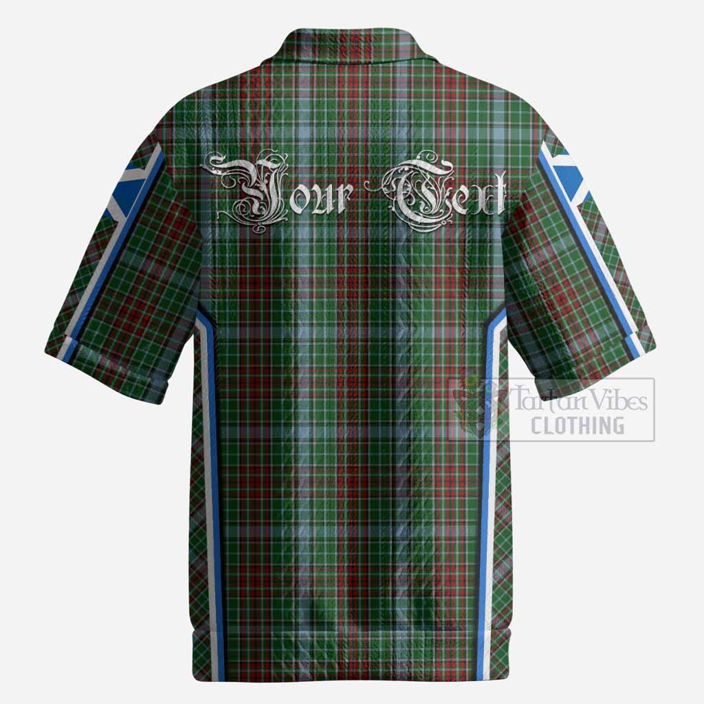 Gayre Tartan Crest Men’s Polo Sweater Top Scotland Coat of Arm Flag Style