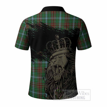 Gayre Tartan Crest Polo Shirt Crowned Lion Heritage Style