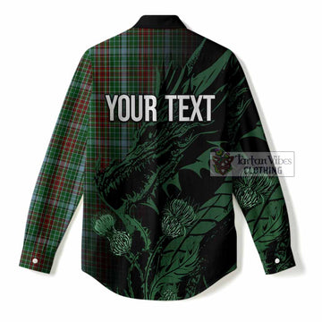 Gayre Tartan Crest Scottish Women Casual Shirt Dragon and Thistle