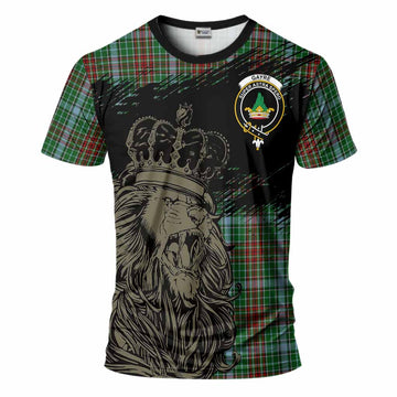 Gayre Tartan Crest T-Shirt Crowned Lion Heritage Style