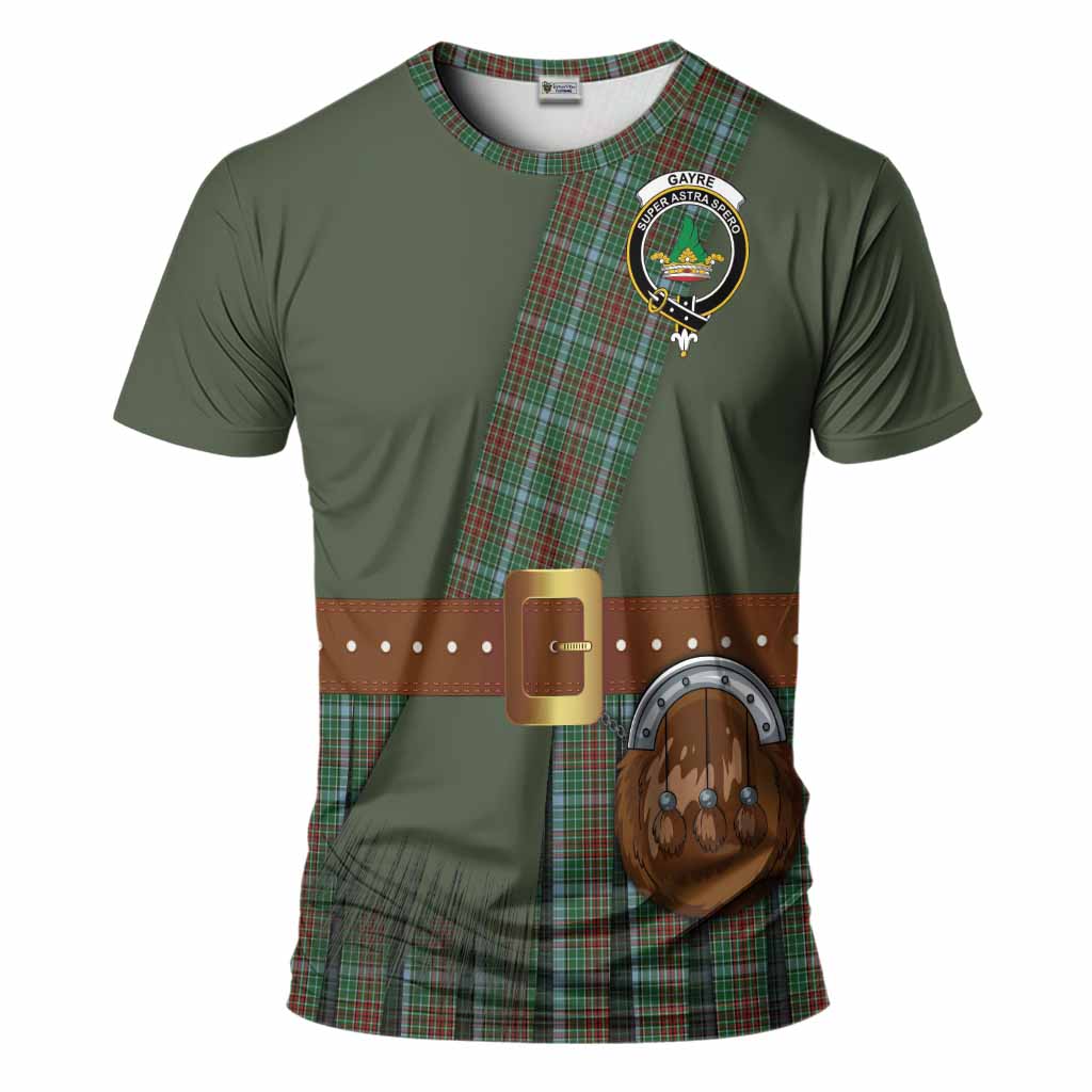 Gayre Tartan Crest T-Shirt Kilt Costume Style