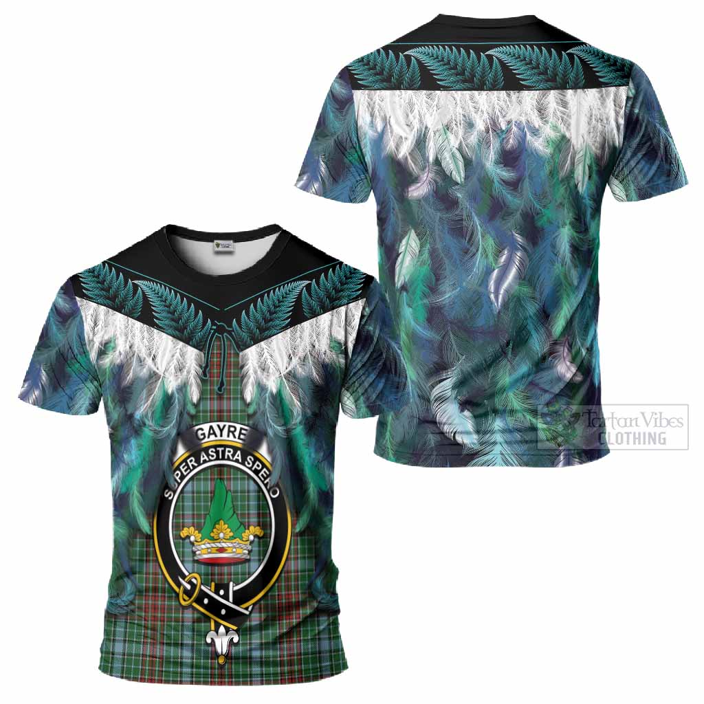 Gayre Tartan Crest T-Shirt New Zealand Maori Korowai Cloak