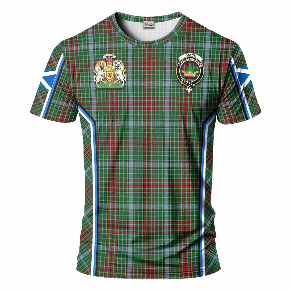 Gayre Tartan Crest T-shirt Scotland Coat of Arm Flag Style - Tartan Vibes Clothing