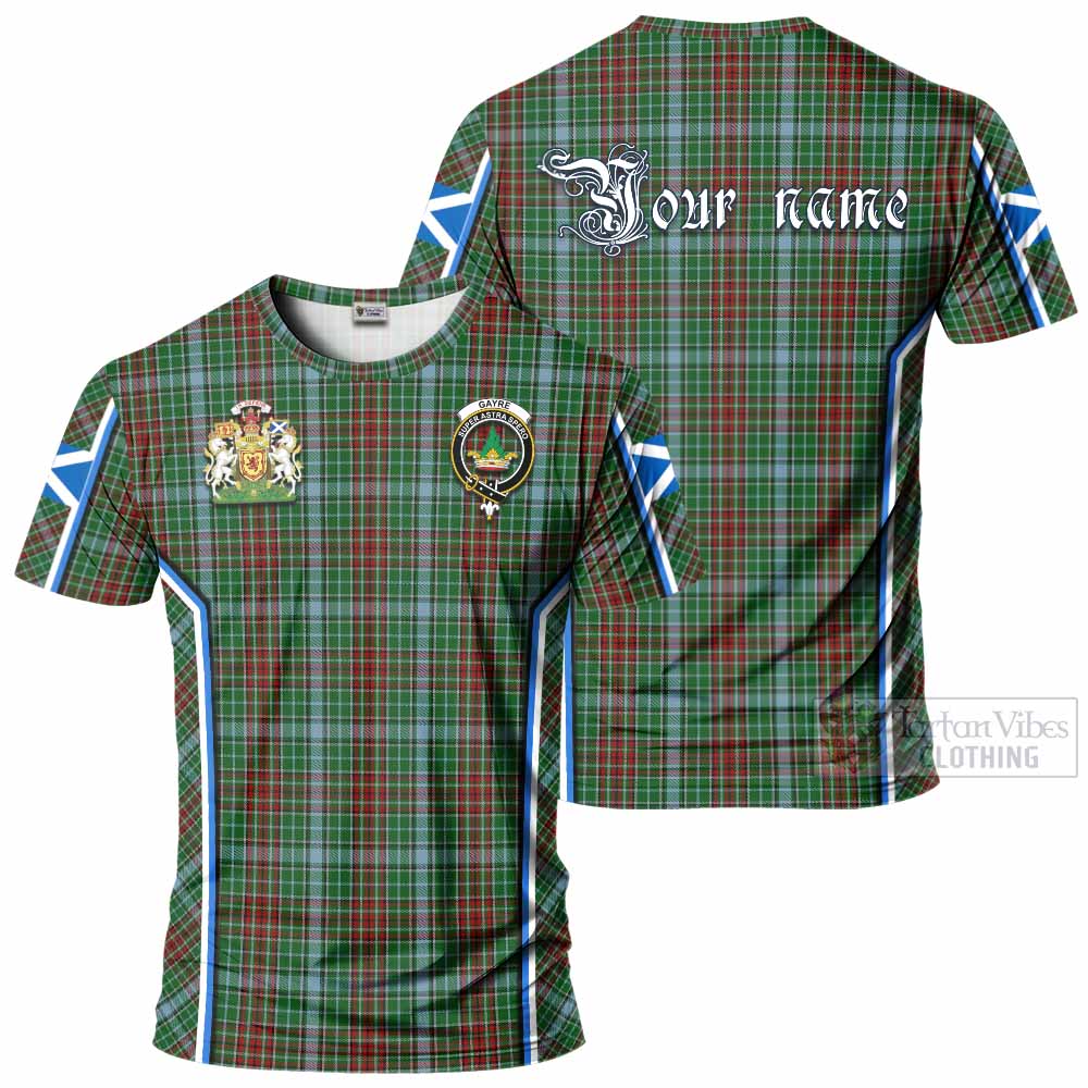 Gayre Tartan Crest T-shirt Scotland Coat of Arm Flag Style - Tartan Vibes Clothing