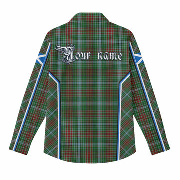 Gayre Tartan Crest Women Casual Shirt Scotland Coat of Arm Flag Style